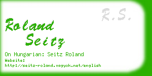 roland seitz business card